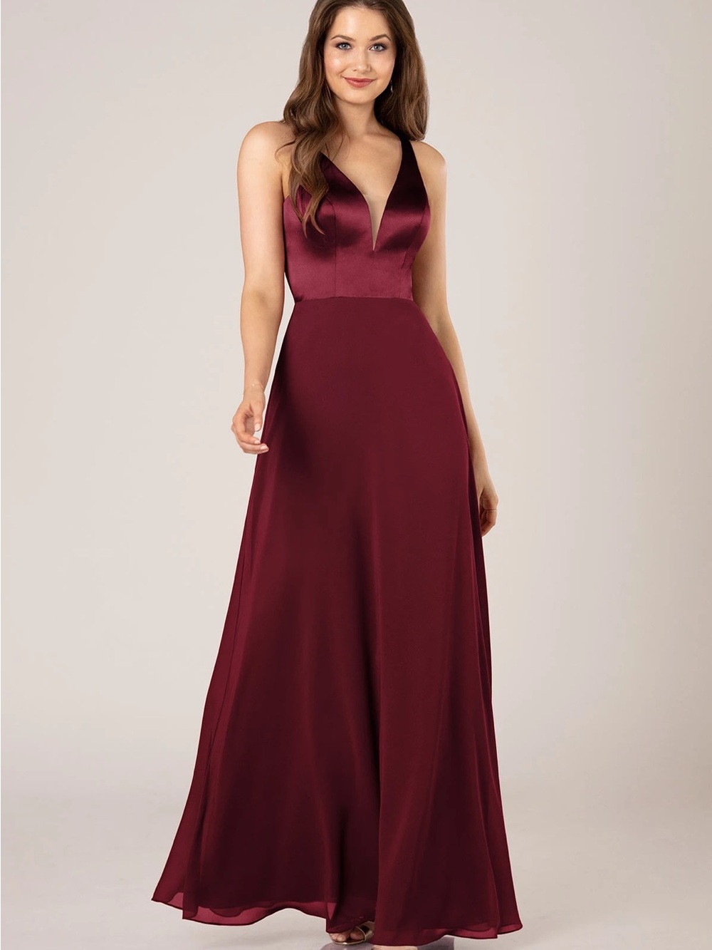 SORELLA VITA Deep Burgundy Maxi Gown